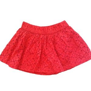 GAP Kids Red Lace Flippy Skirt